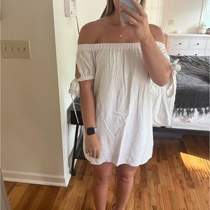 Cute Off The Shoulder White Dress